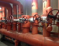 Steam Distribution Manifold, prior to insulation blankets being installed